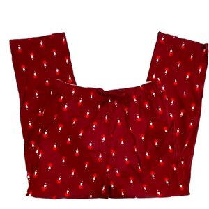 Old Navy Size Large Burgundy Red Santa Leisure/PJ Pants 100% Cotton